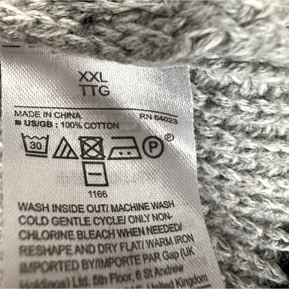 Gap Women's Oversized Open Front 100% Cotton Striped Longline Cardigan Size XXL‎ - Picture 4 of 4